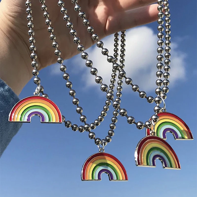 Stainless Steel Colorful Rainbow Necklace Women 2019 Harajuku Street Geometric Pendant & Necklaces Punk Bead Chain Choker Gifts
Stainless Steel Colorful Rainbow Necklace Women 2019 Harajuku Street Geometric Pendant & Necklaces Punk Bead Chain Choker Gifts
