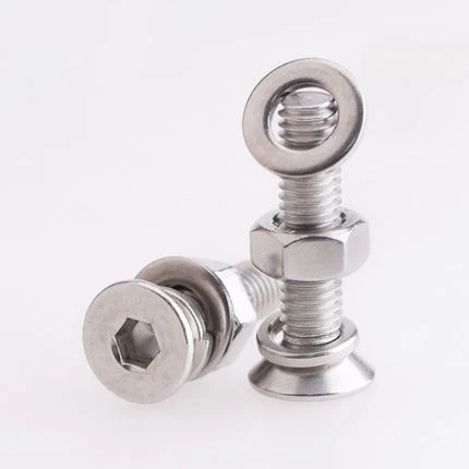 DIN7991 304 stainless steel countersunk flat head screws Combination screw Hex socket M5 M6 M8 M10 screws bolts washer nut
DIN7991 304 stainless steel countersunk flat head screws Combination screw Hex socket M5 M6 M8 M10 screws bolts washer nut