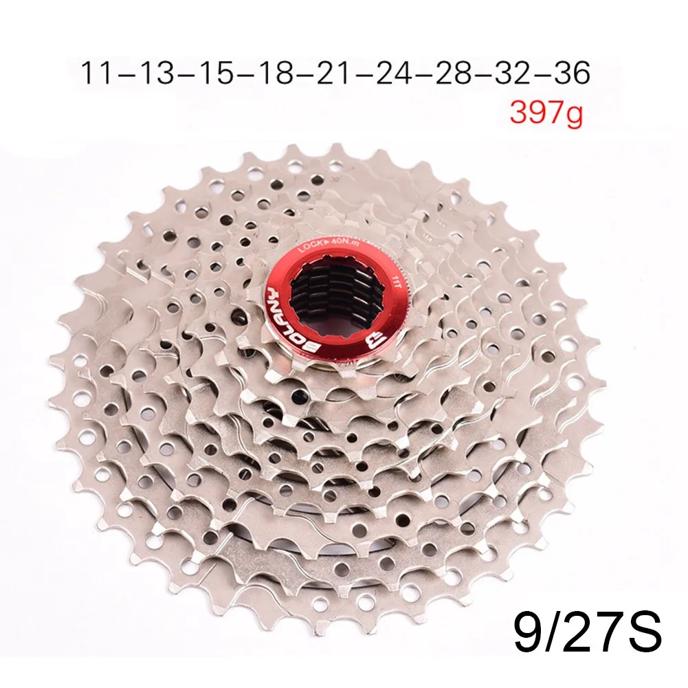 9 Speed 11-36T Freewheel MTB Mounain Road Bike Cassette Flywheel Sprocket Nickel-chromium Silver For Racing Hollow Sprocket
9 Speed 11-36T Freewheel MTB Mounain Road Bike Cassette Flywheel Sprocket Nickel-chromium Silver For Racing Hollow Sprocket