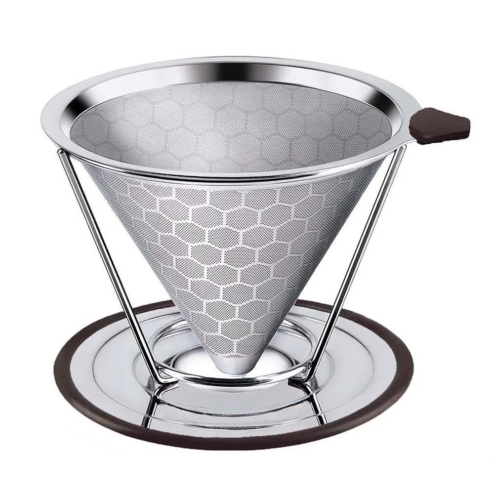 Reusable Coffee Filter Durable Stainless Steel Holder Mesh Funnel Baskets Coffee Filter Pour Over Dripper Strainer Coffee Tool
Reusable Coffee Filter Durable Stainless Steel Holder Mesh Funnel Baskets Coffee Filter Pour Over Dripper Strainer Coffee Tool