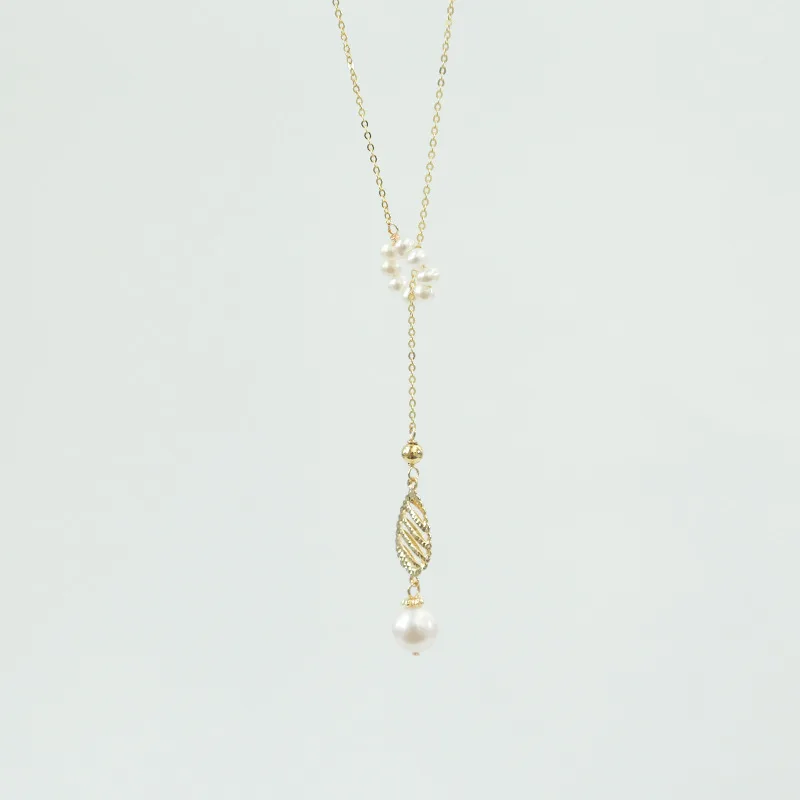 UBESTNICE Natural Freshwater Pearls Necklace Sweater Chain For Women Copper 18K Gold Filled Leaf Adjustable Trendy Fine Jewelry
UBESTNICE Natural Freshwater Pearls Necklace Sweater Chain For Women Copper 18K Gold Filled Leaf Adjustable Trendy Fine Jewelry