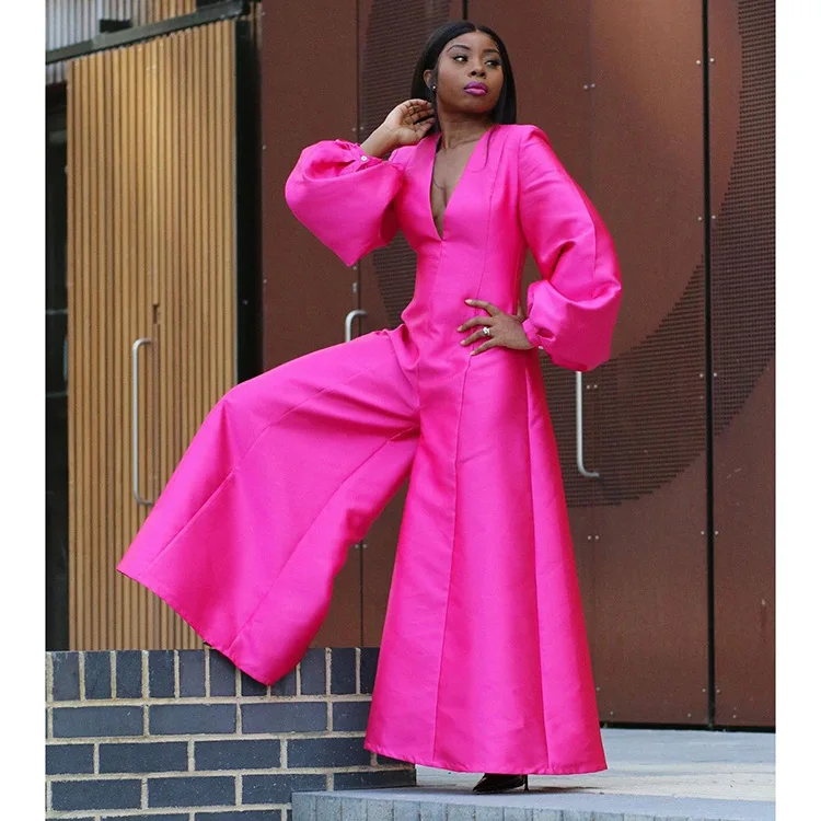 Charming Women Party Jumpsuits Sexy Deep V-neck Lantern Long Sleeves Slim Waist Bell Bottom Rompers For Streetwear Party 2021
Charming Women Party Jumpsuits Sexy Deep V-neck Lantern Long Sleeves Slim Waist Bell Bottom Rompers For Streetwear Party 2021