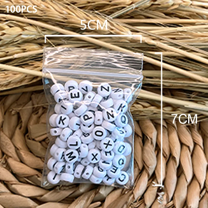 100pcs 200pcs 4*7mm Round White Loose Acrylic Letter Beads for Jewelry Making Women Kid Diy Necklace Bracelet Material
100pcs 200pcs 4*7mm Round White Loose Acrylic Letter Beads for Jewelry Making Women Kid Diy Necklace Bracelet Material