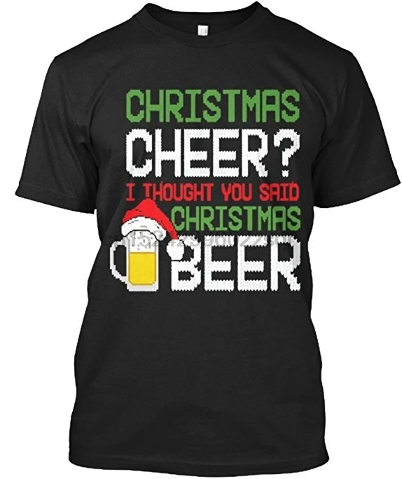 Mens Womens Fashion Casual Tshirt Novelty Slogan T-Shirt - Ugly Christmas Sweater Beer Short Sleeve T Shirts Cool Graphic Summer | Мужская