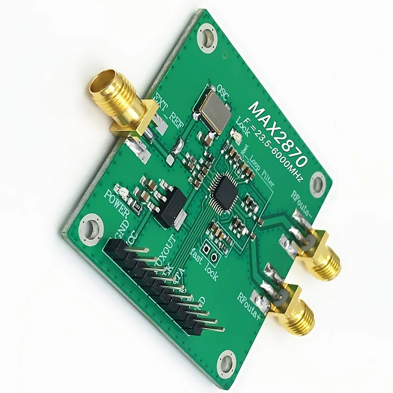 MAX2870 Module RF Signal Source 23.5-6000Mhz 6Ghz 0.5PPM High Precision Low Noise PLL Phase Locked Loop 
MAX2870 Module RF Signal Source 23.5-6000Mhz 6Ghz 0.5PPM High Precision Low Noise PLL Phase Locked Loop