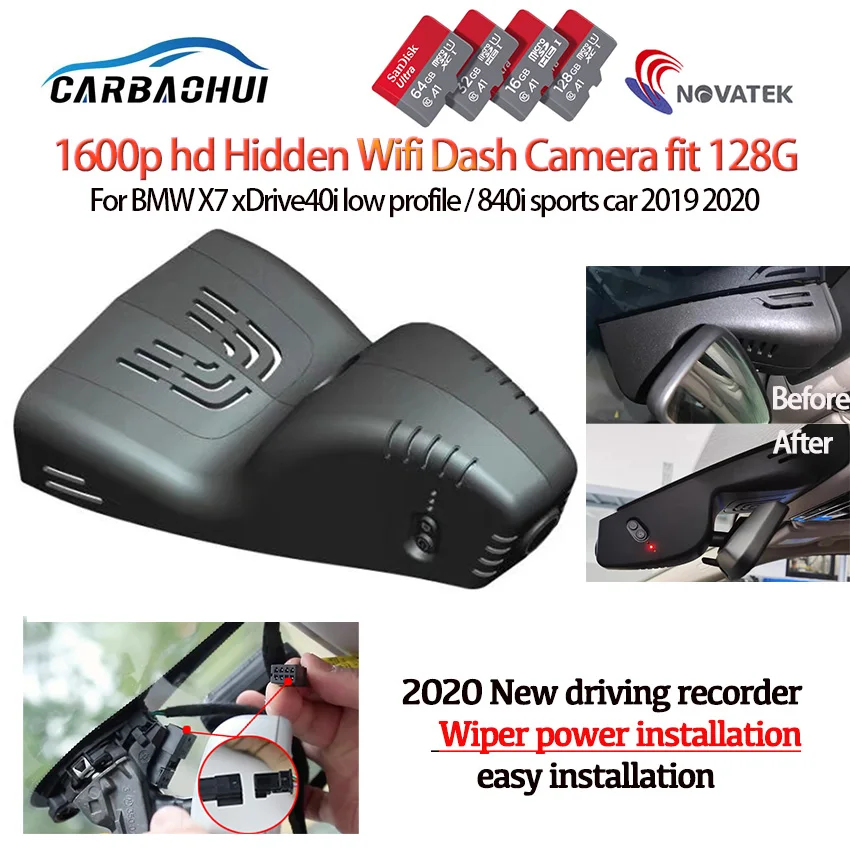 HD 2K 1600P Plug and play Car DVR Wifi Video Recorder Dash Cam Camera For BMW X7 xDrive40i low profile 840i sports car 2019 2020
HD 2K 1600P Plug and play Car DVR Wifi Video Recorder Dash Cam Camera For BMW X7 xDrive40i low profile 840i sports car 2019 2020