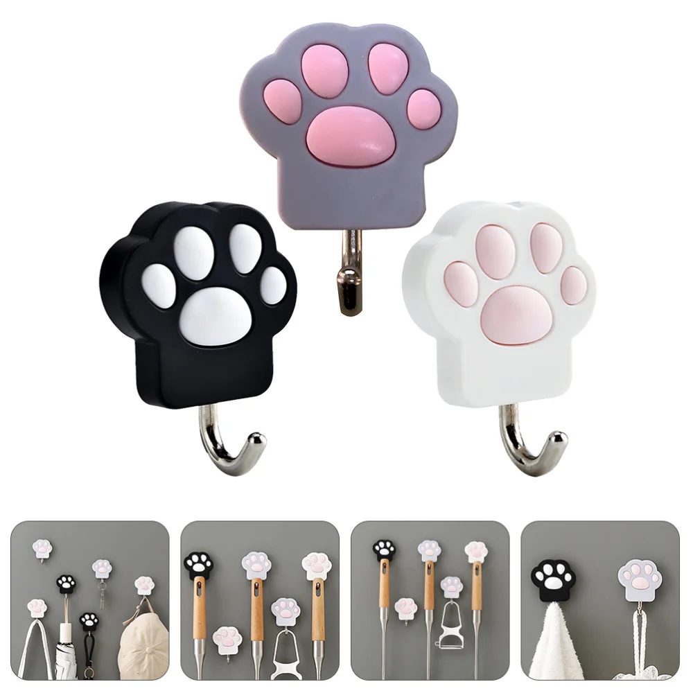 3Pcs Cat Paw Design Wall Hook Decorative Wall Hanger Chic Clothing Hook
3Pcs Cat Paw Design Wall Hook Decorative Wall Hanger Chic Clothing Hook