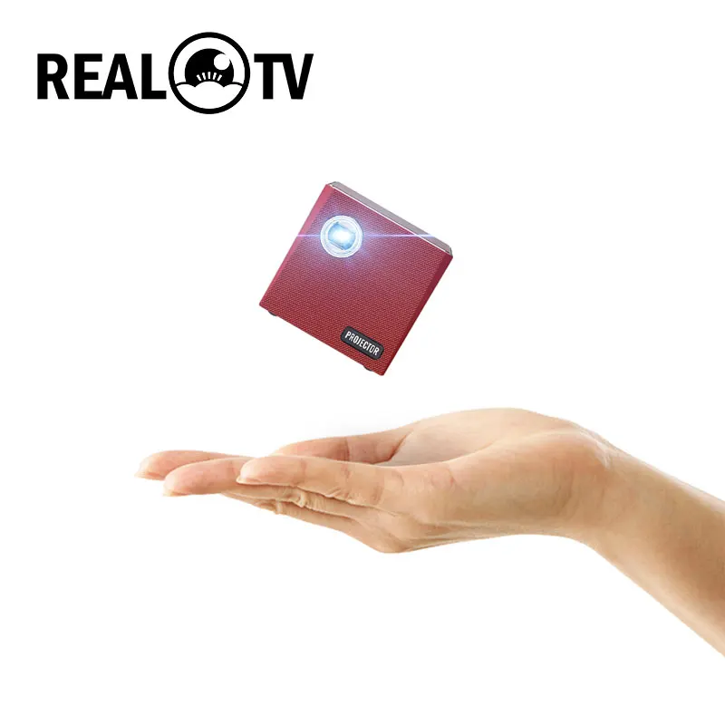 REAL TV C80 Mini DLP портативный проектор на базе Android WiFi Bluetooth 4 0 светодиодный домашний
