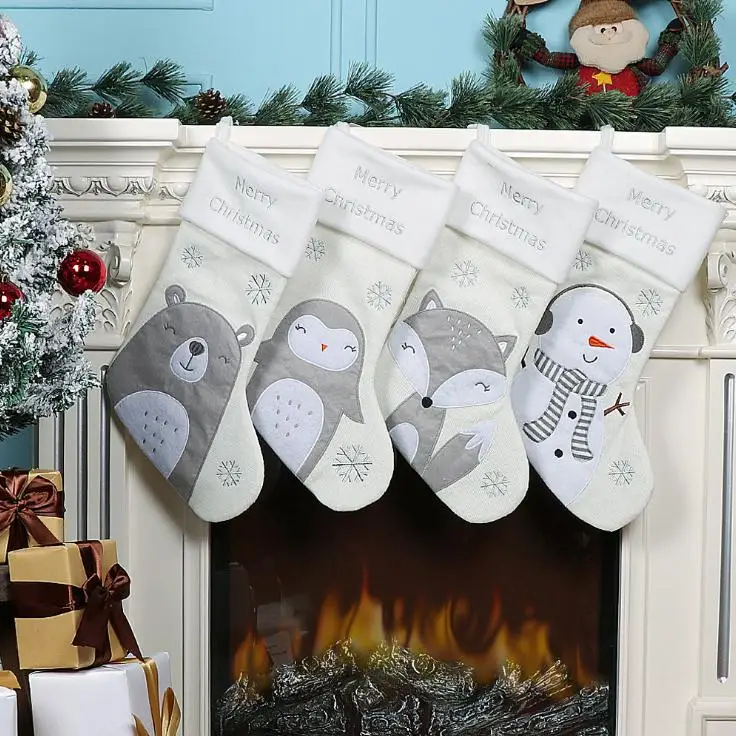 Penguin Design White Stocking Christmas Nonwoven Stocking Merry Christmas Candy Socks Kids Gift Bag Xmas Home Pendant SN3554
Penguin Design White Stocking Christmas Nonwoven Stocking Merry Christmas Candy Socks Kids Gift Bag Xmas Home Pendant SN3554