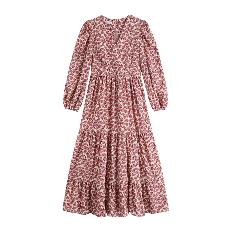 COIGARSAM French Style Ruffles Women dress New Spring Print Puff Sleeve V-Neck Dresses Floral 4009
COIGARSAM French Style Ruffles Women dress New Spring Print Puff Sleeve V-Neck Dresses Floral 4009