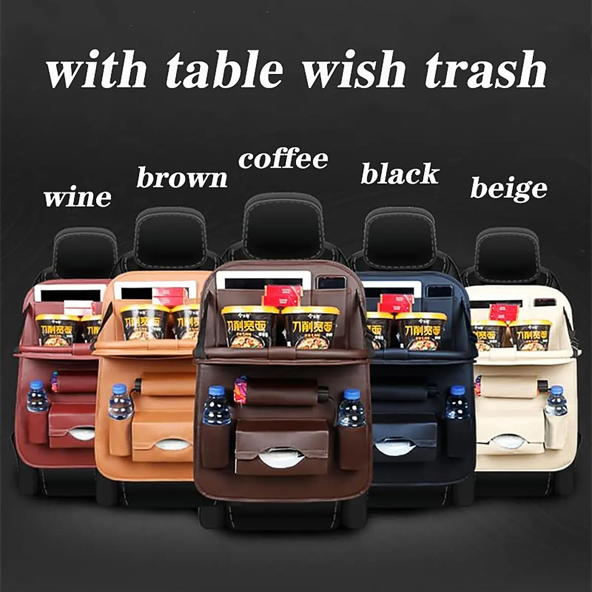 Car Seat Back Organizer Storage Bag Pu Leather Pad Bag Foldable Travel Holder Tray Tablet Holder Tissue Box Auto Bag Accessories
Car Seat Back Organizer Storage Bag Pu Leather Pad Bag Foldable Travel Holder Tray Tablet Holder Tissue Box Auto Bag Accessories