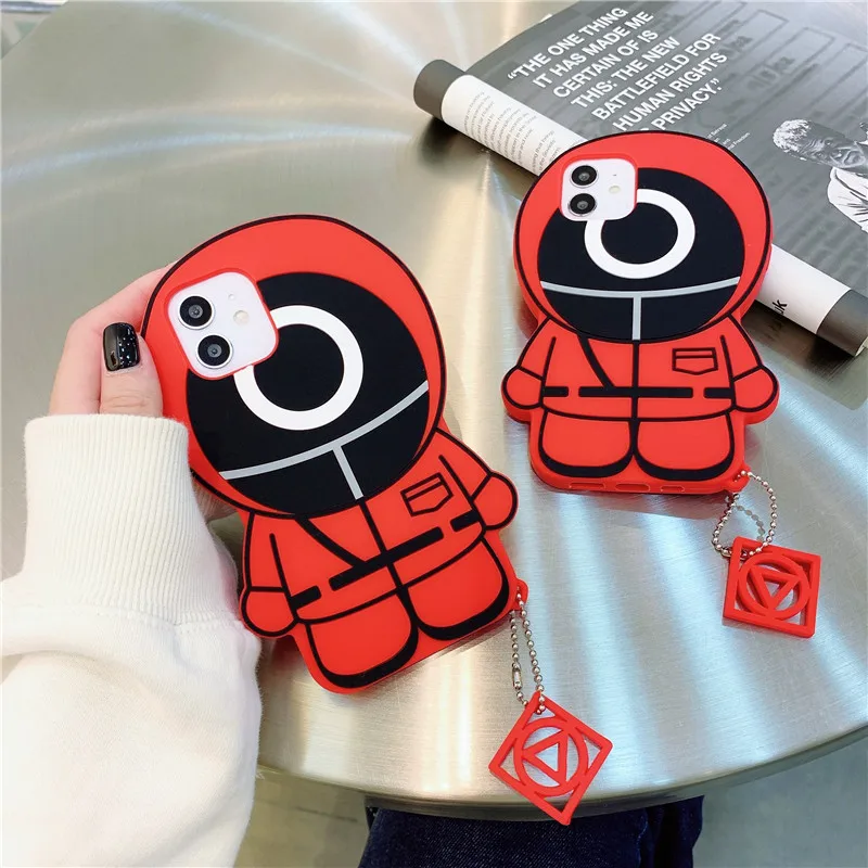 Squid Game 3D Cartoon Fashionable Soft silicone Case For iPhone 13 12 11 Pro Max 7 8 Plus X XS XR series complimentary Pendant
Squid Game 3D Cartoon Fashionable Soft silicone Case For iPhone 13 12 11 Pro Max 7 8 Plus X XS XR series complimentary Pendant