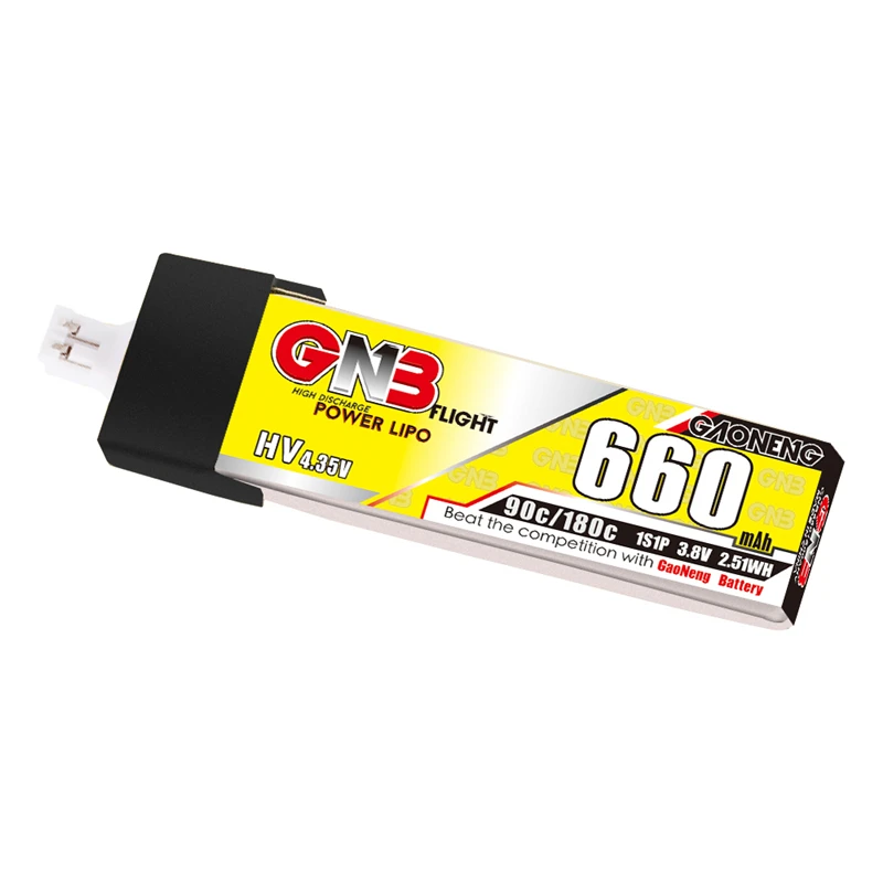 Original GNB 3.8V 660Mah 1S HV Lipo Battery 90C/180C 4.35V With PH2.0/GNB27 Plug For Emax Tinyhawk King Kong Ldarc TINY7 Drone
Original GNB 3.8V 660Mah 1S HV Lipo Battery 90C/180C 4.35V With PH2.0/GNB27 Plug For Emax Tinyhawk King Kong Ldarc TINY7 Drone