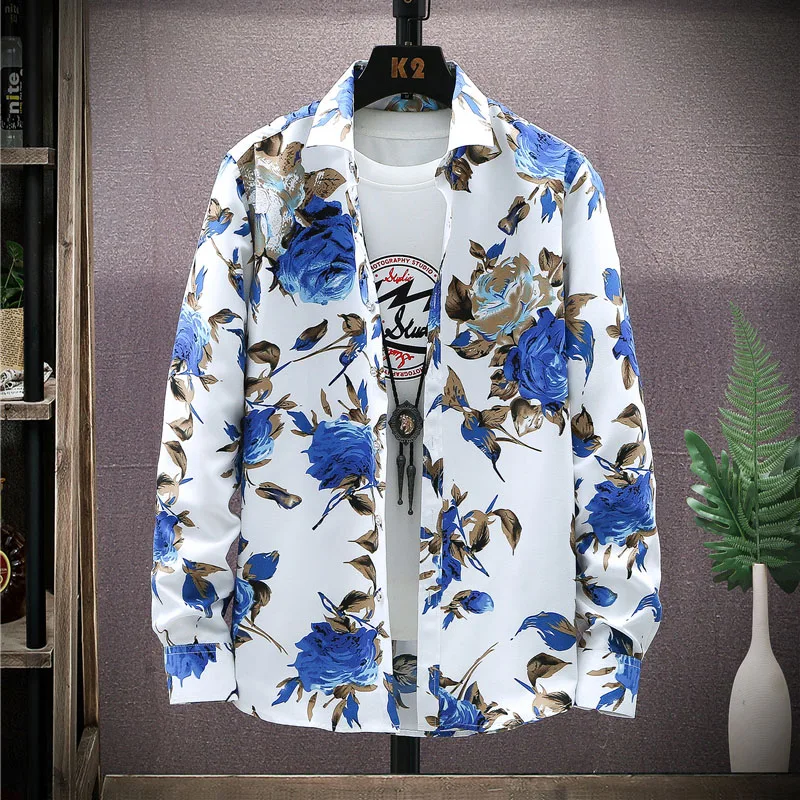 Мужская футболка с длинным рукавом Повседневная рубашка стандартного кроя на пуговицах с отложным воротником с принтом рубашки с коротким...
Мужская футболка с длинным рукавом Повседневная рубашка стандартного кроя на пуговицах с отложным воротником с принтом рубашки с коротким...