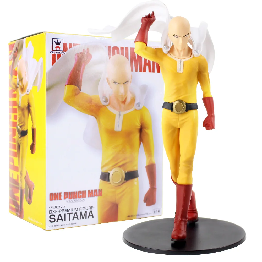 

Japan DXF Anime One Punch Man Teacher Saitama Genos PVC Figure Toys Superhero Bald Cape Man Collectible Model Dolls