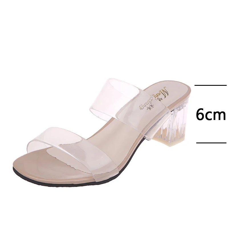New Summer Transparent Slippers Women Shoes Woman Mules Slides Peep Toe Square High Heels Clear Slippers Female Shoes Plus Size
New Summer Transparent Slippers Women Shoes Woman Mules Slides Peep Toe Square High Heels Clear Slippers Female Shoes Plus Size
