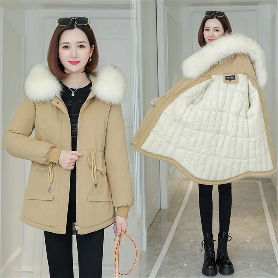 Winter Women Coat Cotton Fashion Korean Padded Jacket Thick Warm Hooded Paraks Overcoat Large Fur Collar Coat CT0056
Winter Women Coat Cotton Fashion Korean Padded Jacket Thick Warm Hooded Paraks Overcoat Large Fur Collar Coat CT0056