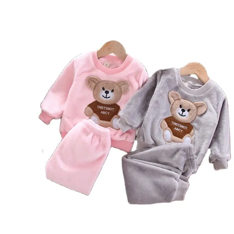 Baby Boy Girl Pajamas Set Flannel Fleece Toddler Kids Child Warm Catoon Bear Sleepwear Clothes 2021 Winter Fall Spring 1-6 years
Baby Boy Girl Pajamas Set Flannel Fleece Toddler Kids Child Warm Catoon Bear Sleepwear Clothes 2021 Winter Fall Spring 1-6 years