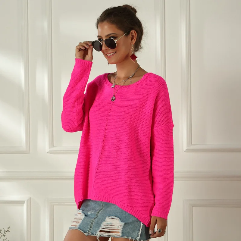 FAKUNTN Color Sweater Women's Neon Spring Autumn Female Slash Neck Fashion Knitted Shirts Casual Oversized Pullover Loose Jumper
FAKUNTN Color Sweater Women's Neon Spring Autumn Female Slash Neck Fashion Knitted Shirts Casual Oversized Pullover Loose Jumper