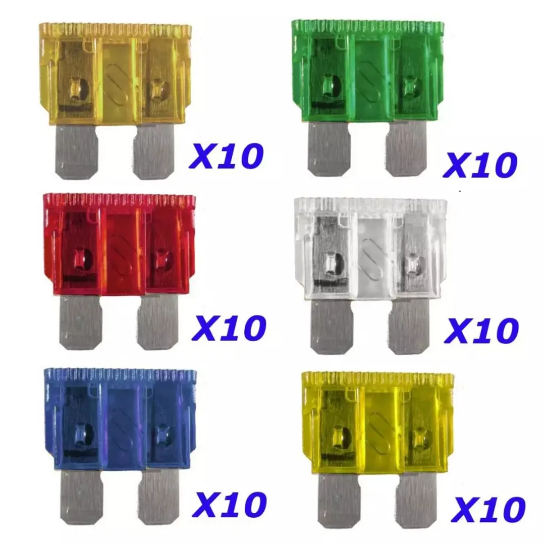 60pcs Medium Size Blade Fuses Assorted 1A 2A 3A 4A 5A 7.5A 10A 15A 20A 25A 30A Car Van Truck Boat 12V 24V Fuse
60pcs Medium Size Blade Fuses Assorted 1A 2A 3A 4A 5A 7.5A 10A 15A 20A 25A 30A Car Van Truck Boat 12V 24V Fuse