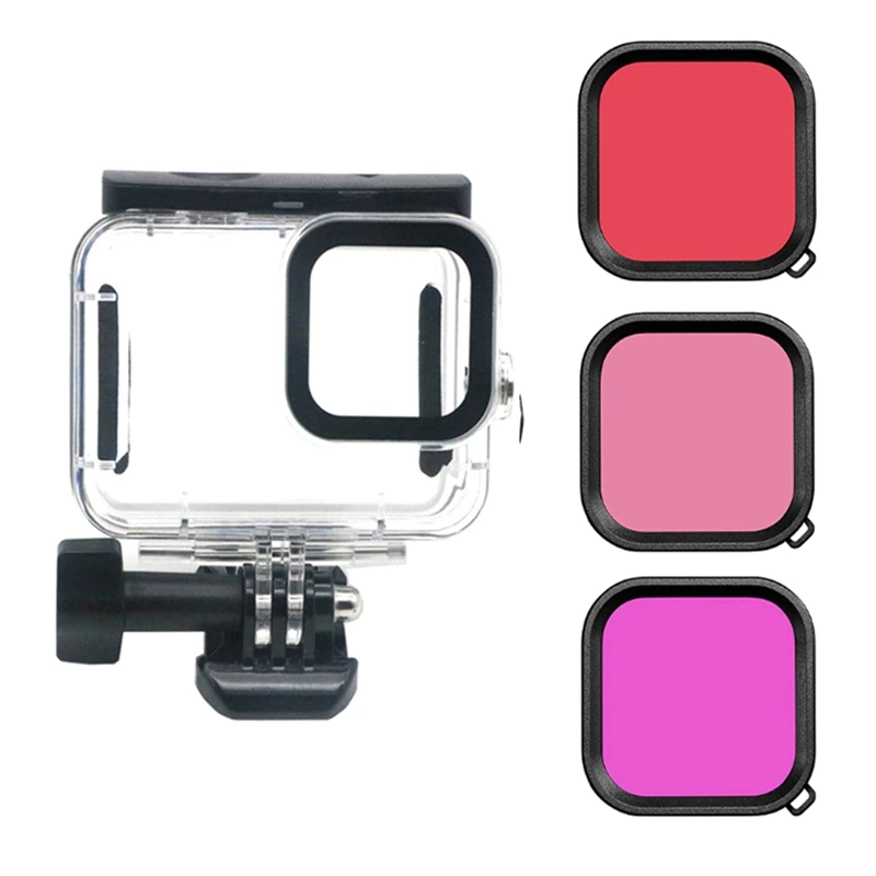 Suitable for Gopro Hero 9 Diving Protective Shell, 45 Meters Waterproof Protective Shell with 3 Filter Accessories
Suitable for Gopro Hero 9 Diving Protective Shell, 45 Meters Waterproof Protective Shell with 3 Filter Accessories