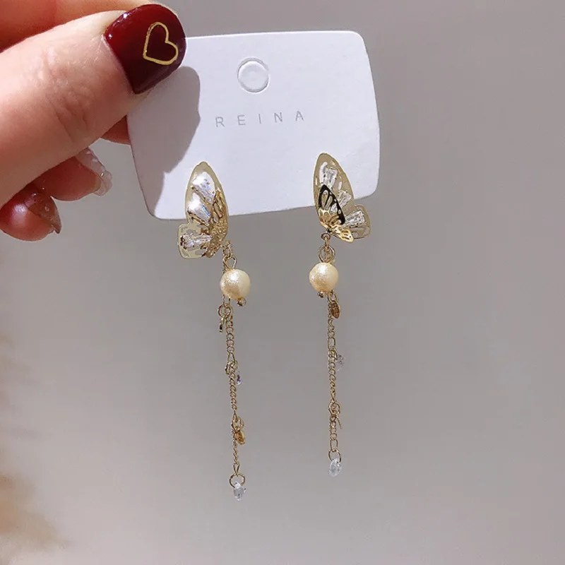 2020 New Fahion Women's Earrings Fine Sweet Butterfly Drop Tassels Earrings for Women Bijoux Korean Party Gift Jewelry Wholesale
2020 New Fahion Women's Earrings Fine Sweet Butterfly Drop Tassels Earrings for Women Bijoux Korean Party Gift Jewelry Wholesale