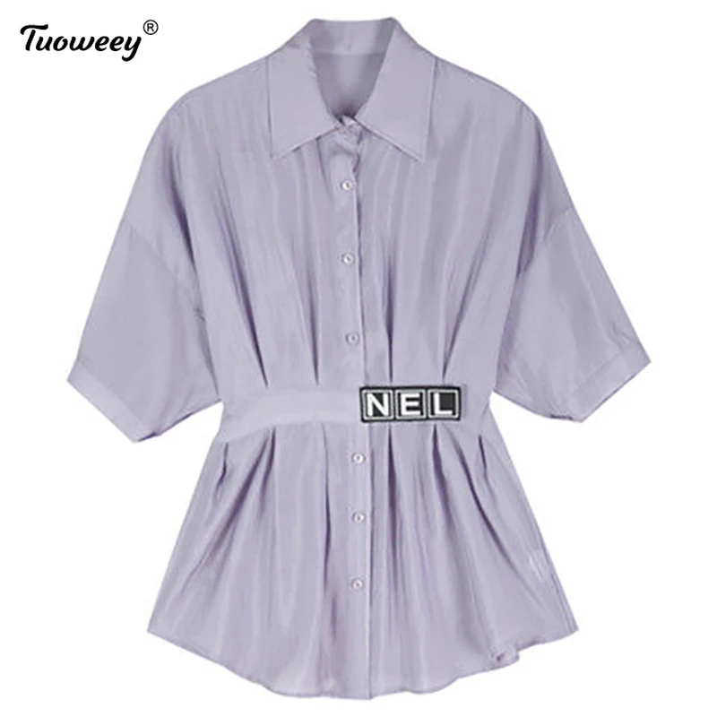 2021 Women loose Spring Summer Style solid Chiffon Blouses Shirts Lady Casual Half Sleeve Turn-down Collar Blusas Tops
2021 Women loose Spring Summer Style solid Chiffon Blouses Shirts Lady Casual Half Sleeve Turn-down Collar Blusas Tops