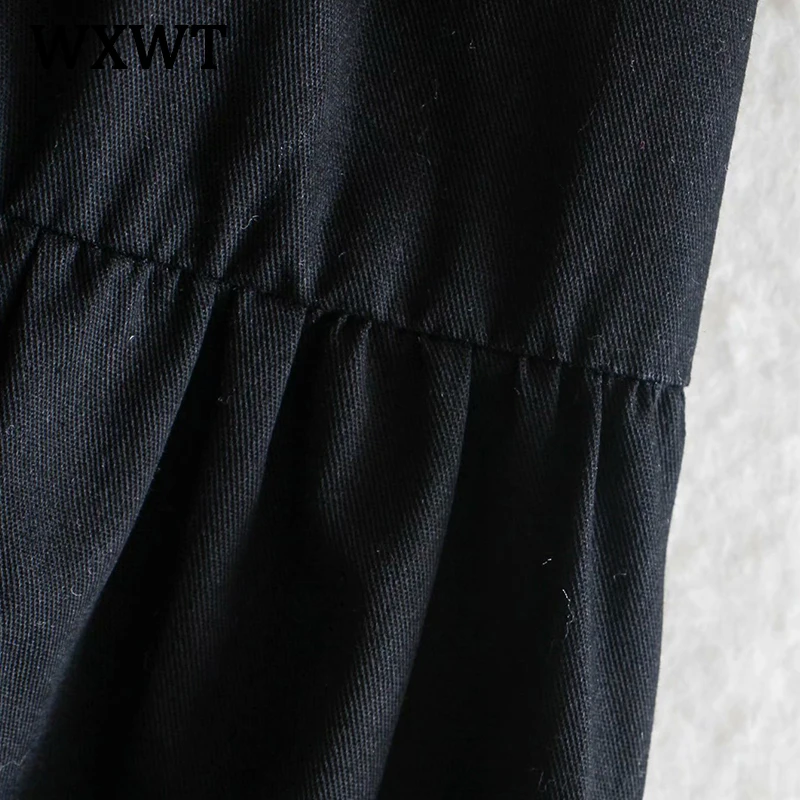 WXWT Fashion Women Half Sleeve Black Long Dress 2021 Ladies Summer England Style Chic Dress Vestidos WWJ6900 
WXWT Fashion Women Half Sleeve Black Long Dress 2021 Ladies Summer England Style Chic Dress Vestidos WWJ6900