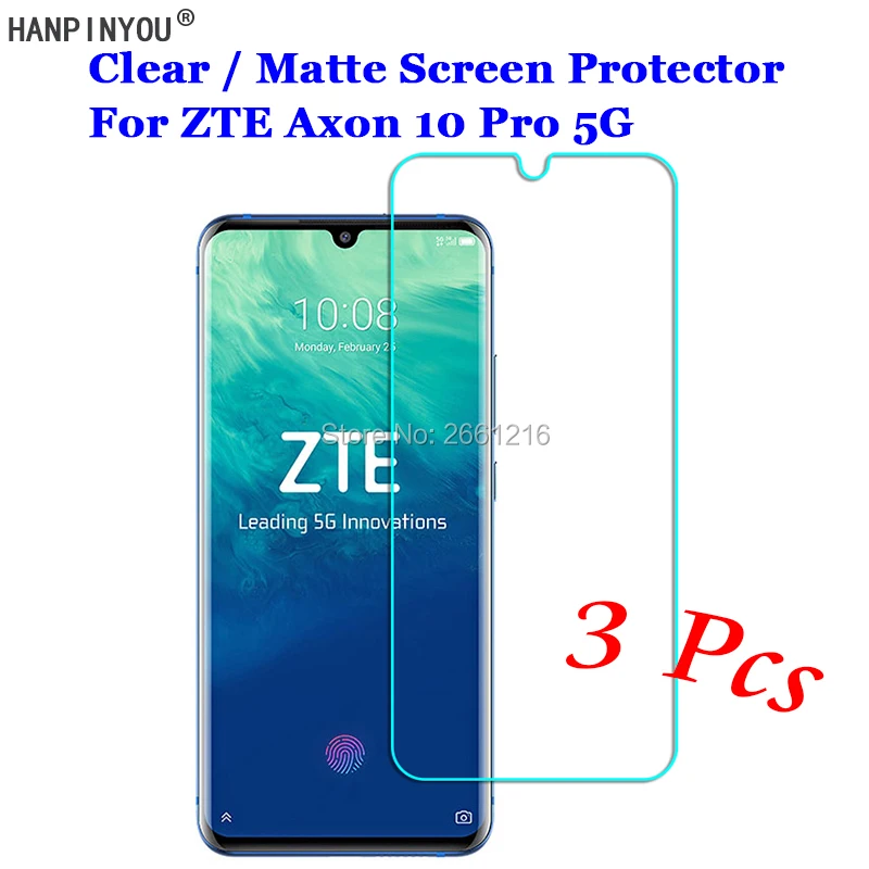 3 Pcs/Lot For ZTE Axon 10 Pro 5G 6.47" New HD Clear / Anti-Glare Matte Front Screen Protector Touch Film Protection Skin
3 Pcs/Lot For ZTE Axon 10 Pro 5G 6.47" New HD Clear / Anti-Glare Matte Front Screen Protector Touch Film Protection Skin