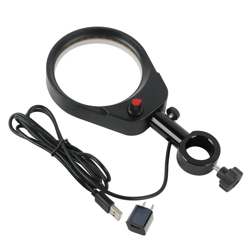 

PDOK Microscope Light Source LED Ring Light Photographic Photography Beauty Bracket Live Fill Light Adjustable Brightness