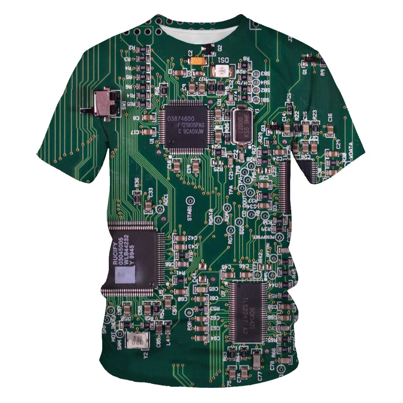 Summer fashion new men's T-shirt machine parts circuit diagram 3D printing casual short-sleeved shirt good air permeability clot
Summer fashion new men's T-shirt machine parts circuit diagram 3D printing casual short-sleeved shirt good air permeability clot