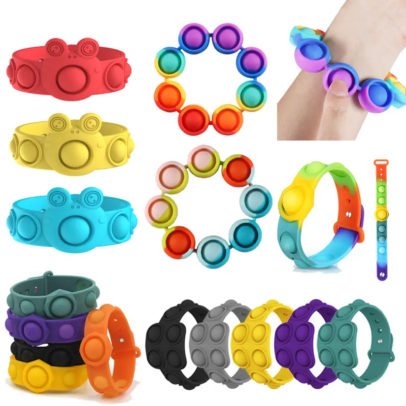 Rainbow Push Bubble Bracelet Fidget Toy Children Adult Antistress Sensory Educational Toys Tie-Dye Wearable Reliver Stress Toys
Rainbow Push Bubble Bracelet Fidget Toy Children Adult Antistress Sensory Educational Toys Tie-Dye Wearable Reliver Stress Toys