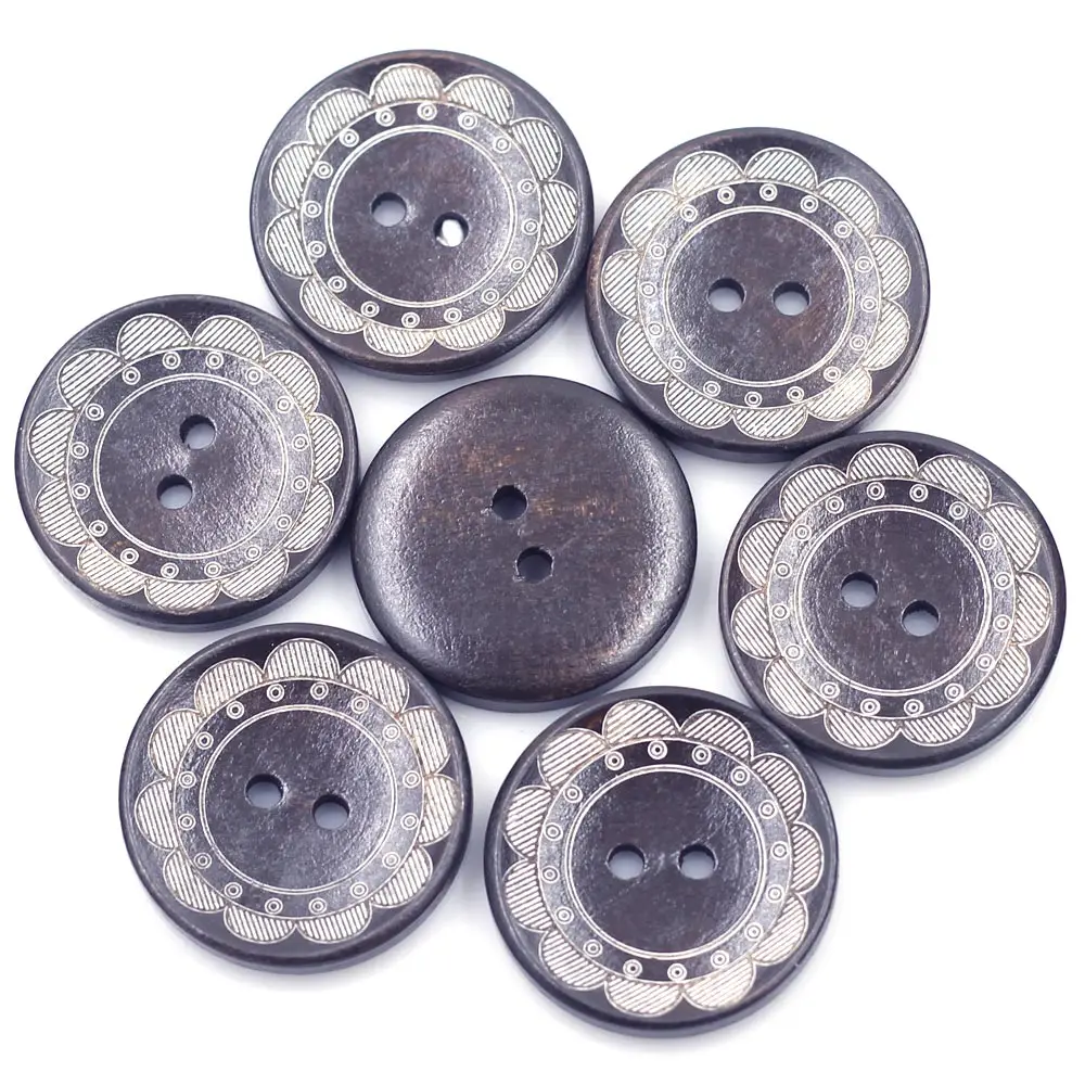 10PCS 30mm Round Wood Sewing Buttons Flower 2 Holes Dark Brown Scrapbook Crafts Ornaments Apparel Clothing Gift Card Accessories 
10PCS 30mm Round Wood Sewing Buttons Flower 2 Holes Dark Brown Scrapbook Crafts Ornaments Apparel Clothing Gift Card Accessories
