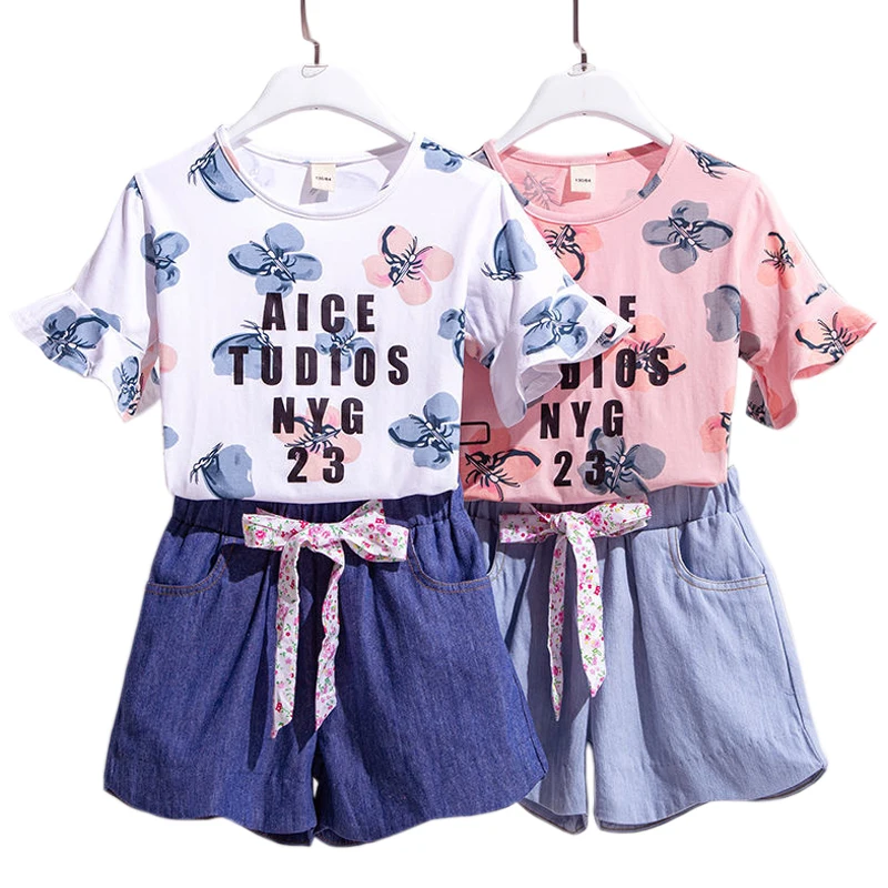 Fashion Summer Girls Clothing Set Cotton Butterfly Printing Top + Denim Shorts Princess Suit 3 4 5 6 7 8 9 10 Years Kids Clothes
Fashion Summer Girls Clothing Set Cotton Butterfly Printing Top + Denim Shorts Princess Suit 3 4 5 6 7 8 9 10 Years Kids Clothes