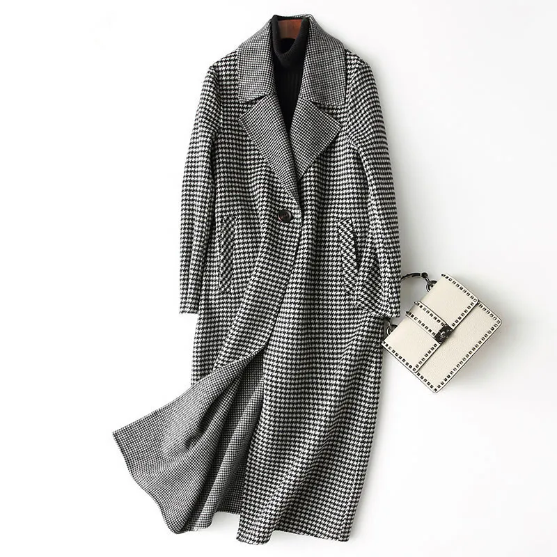 Woman Wool Coat England Style Double sided Women's Cashmere Coats Plaid Autumn Winter Jacket Women 37135 WYQ1198
Woman Wool Coat England Style Double sided Women's Cashmere Coats Plaid Autumn Winter Jacket Women 37135 WYQ1198