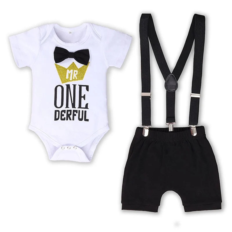 Baby Boy Clothes Sets One Year Birthday Baby Costume Boys Gentleman Tie Romper Straps Shorts Boy Child Wedding Suit Baby Clothes
Baby Boy Clothes Sets One Year Birthday Baby Costume Boys Gentleman Tie Romper Straps Shorts Boy Child Wedding Suit Baby Clothes