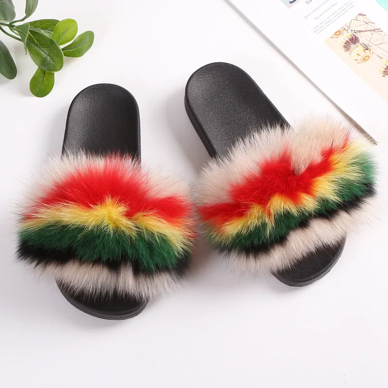Girl Lovely Fluffy Plush Fur Slippers Kids Cartoon Furry Fur Slides Cute Baby Home Sandals Children Rainbow Fur Beach Flip Flops
Girl Lovely Fluffy Plush Fur Slippers Kids Cartoon Furry Fur Slides Cute Baby Home Sandals Children Rainbow Fur Beach Flip Flops