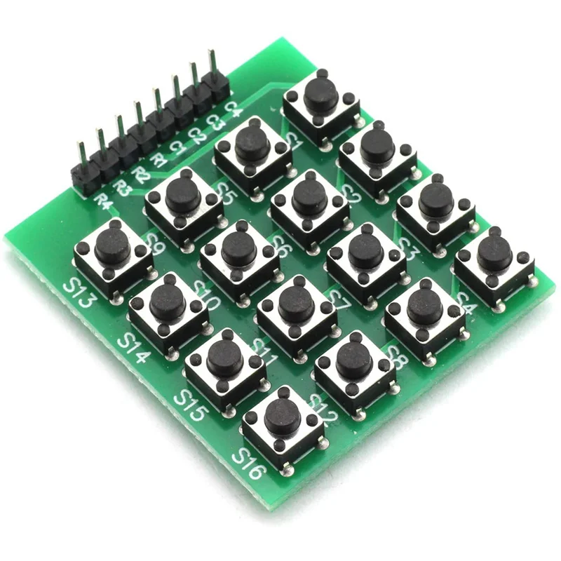 

8pin 4x4 4*4 Matrix 16 Keys Button Keypad Keyboard Breadboard Module MCU Suitable For Arduino Raspberry Pi Diy Kit