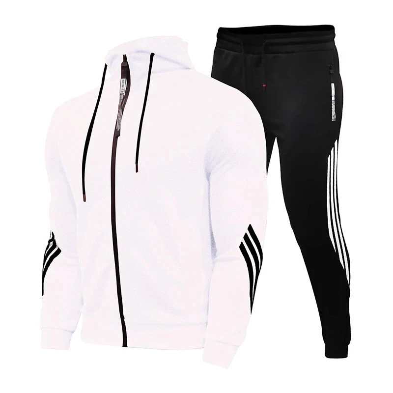 Spring and Autumn Men's Sets Zipper Hoodie+Pants Two Pieces Casual Tracksuit Male Sportswear stripe Clothing Sports Suit Men
Spring and Autumn Men's Sets Zipper Hoodie+Pants Two Pieces Casual Tracksuit Male Sportswear stripe Clothing Sports Suit Men