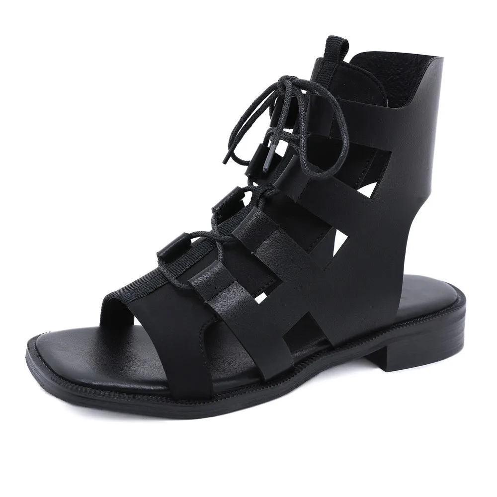 Roman women's shoes spring and summer 2020 new one line open toe elastic cloth lace wood heel cool boots
Roman women's shoes spring and summer 2020 new one line open toe elastic cloth lace wood heel cool boots