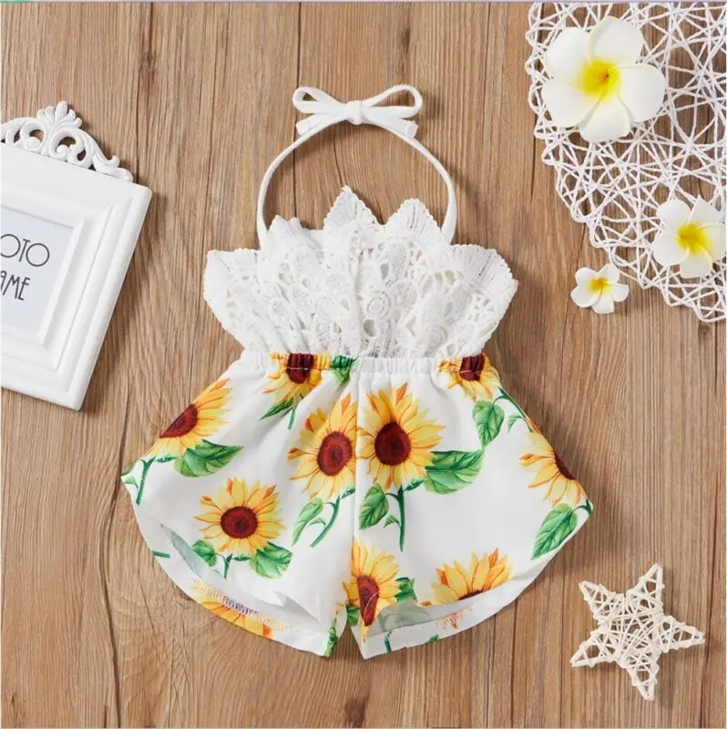 Newborn Baby Girls Outfits Clothes Sunflower Romper Bodysuit Jumpsuit Playsuit 
Newborn Baby Girls Outfits Clothes Sunflower Romper Bodysuit Jumpsuit Playsuit