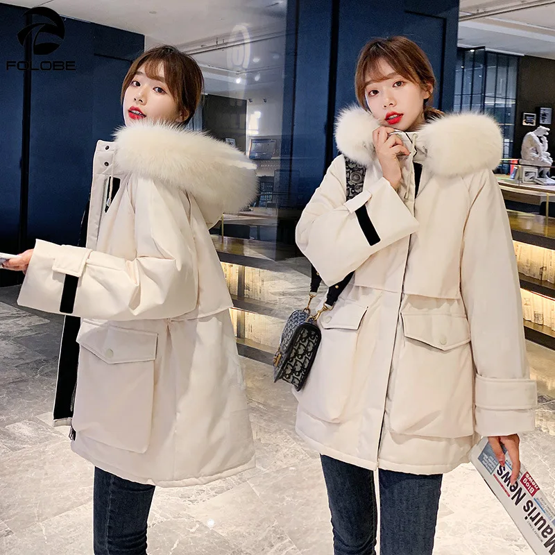 Fashion New Big Fur Collar Tooling Padded Jacket Women Korean Style Loose Boyfriend Style Thick Pie Overcoming Padded Jacket
Fashion New Big Fur Collar Tooling Padded Jacket Women Korean Style Loose Boyfriend Style Thick Pie Overcoming Padded Jacket