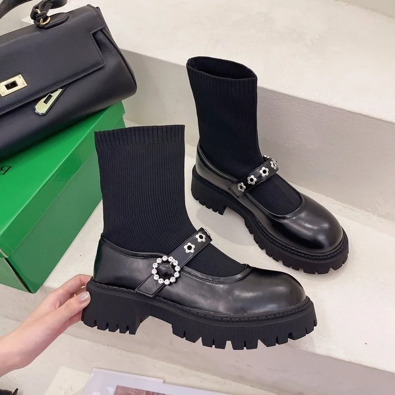 Женские эластичные ботинки-чулки на толстой подошве, весна-осень 2021, короткие ботинки мартинсы, тонкие высокие ботинки Мэри Джейн, женская о...
Женские эластичные ботинки-чулки на толстой подошве, весна-осень 2021, короткие ботинки мартинсы, тонкие высокие ботинки Мэри Джейн, женская о...