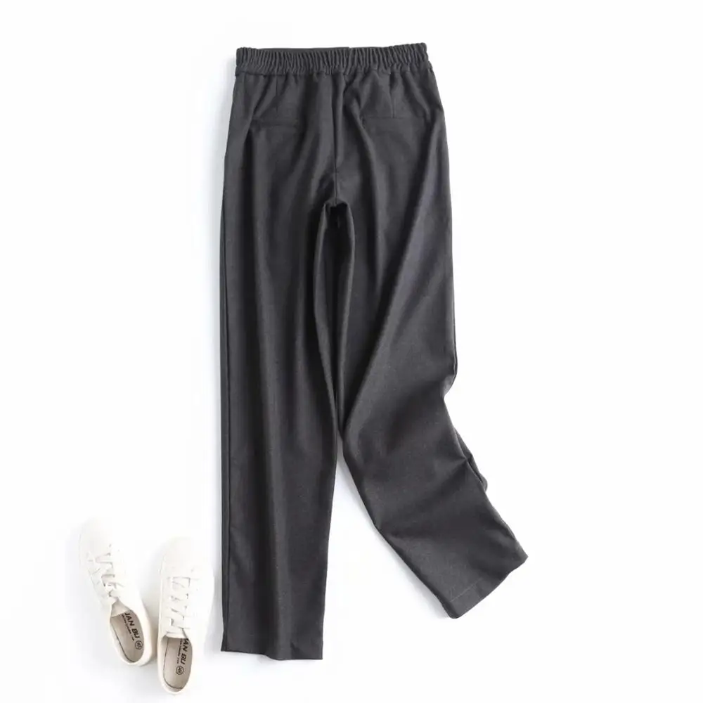 Pantalones mujer pantalon femme Trousers Women Fashion Simple Solid Pleated Wool Winter Pants Women Straight
Pantalones mujer pantalon femme Trousers Women Fashion Simple Solid Pleated Wool Winter Pants Women Straight