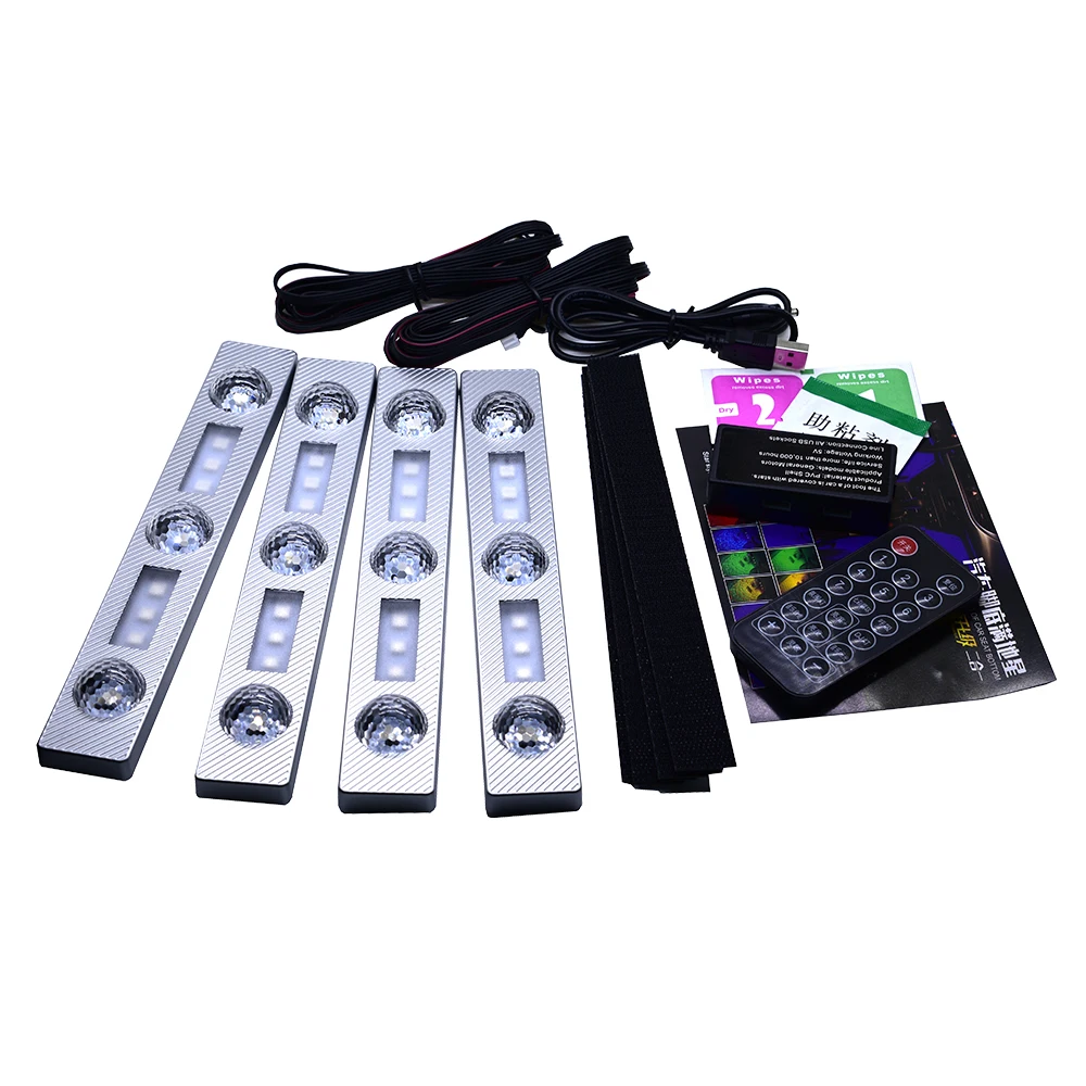 Led Car Foot Ambient Light With USB Cigarette Lighter Backlight Music Control RGB Auto Interior Decorative Atmosphere Lights
Led Car Foot Ambient Light With USB Cigarette Lighter Backlight Music Control RGB Auto Interior Decorative Atmosphere Lights