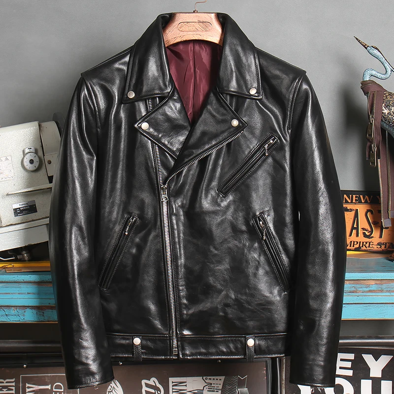 Oil Free shipping.Brand Wax horsehide coat,mens Classic motor biker genuine leather Jacket,Cool leather clothing.wholesales
Oil Free shipping.Brand Wax horsehide coat,mens Classic motor biker genuine leather Jacket,Cool leather clothing.wholesales