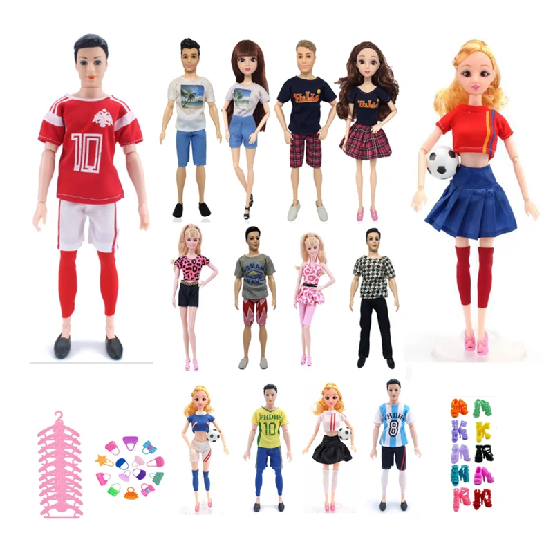 Fashion 27 Items/Lot =Random 6 Ken Clothes + 6 Doll Clothes + 15 Miniature Doll Accessories 1/6 Sneakers For Barbie DIY Present
Fashion 27 Items/Lot =Random 6 Ken Clothes + 6 Doll Clothes + 15 Miniature Doll Accessories 1/6 Sneakers For Barbie DIY Present