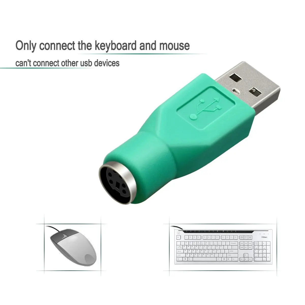 1pcs PS/2 PS2 Male to USB Female Adapter Converter for USB Mouse Desktop Computer Mice Accessories 40*18*12mm Adapter
1pcs PS/2 PS2 Male to USB Female Adapter Converter for USB Mouse Desktop Computer Mice Accessories 40*18*12mm Adapter