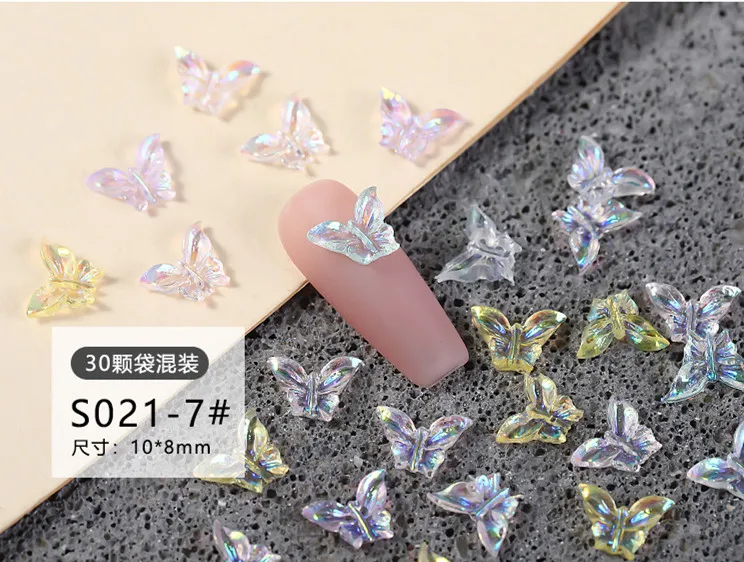 30 PCS 3D Colorful Butterfly Charm Nail Art Rhinestones Decoration Pixie Ornaments DIY Manicure AB DIY Accessories
30 PCS 3D Colorful Butterfly Charm Nail Art Rhinestones Decoration Pixie Ornaments DIY Manicure AB DIY Accessories