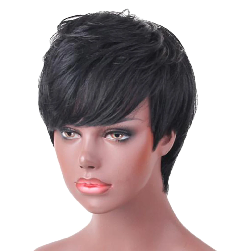 Beauty Wig Natural Human Hair Wig Short Straight Wig for Women Costume Black
Beauty Wig Natural Human Hair Wig Short Straight Wig for Women Costume Black